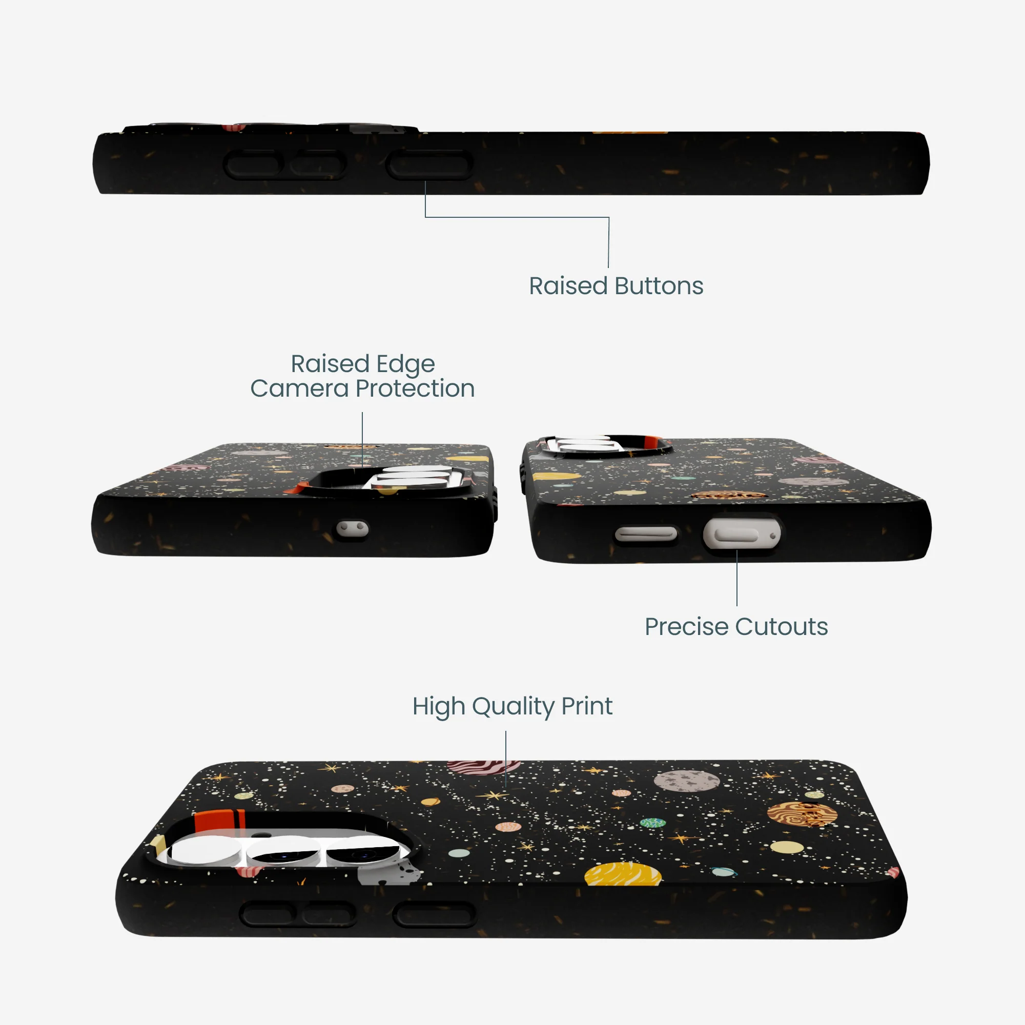 Black Galactic Glow Samsung Galaxy S26 Case - Image 2