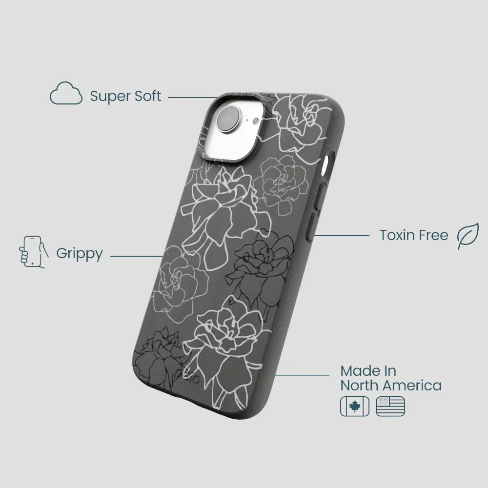 Black Gardenia Lines iPhone 16e/17e Case - Image 4