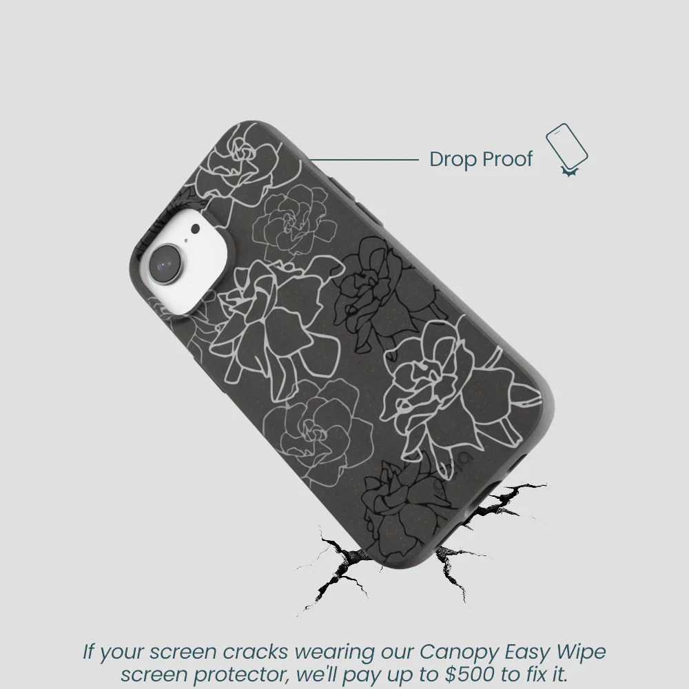 Black Gardenia Lines iPhone 16e/17e Case - Image 5