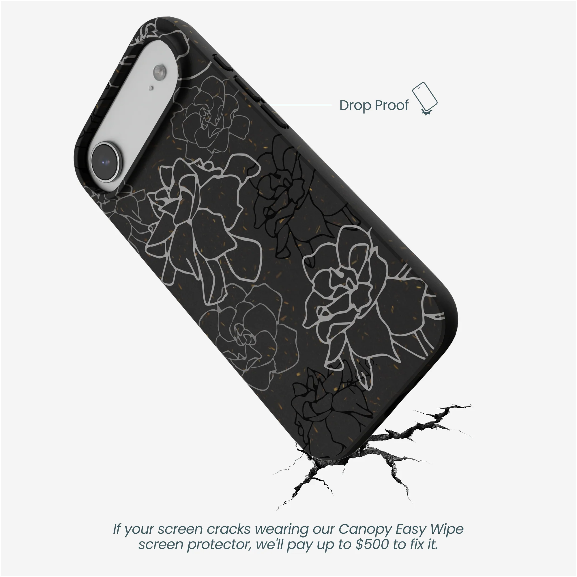 Black Gardenia Lines iPhone Air Case - Image 5