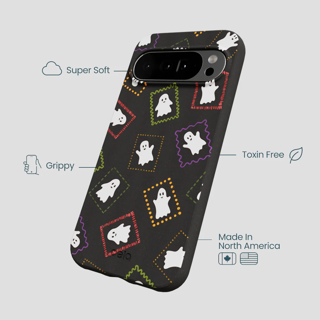 Black Ghost Stamps Google Pixel 10 Pro XL Case - Image 3