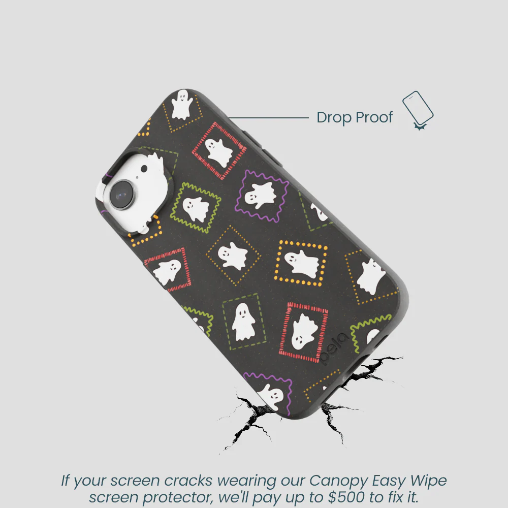 Black Ghost Stamps iPhone 16e/17e Case - Image 5