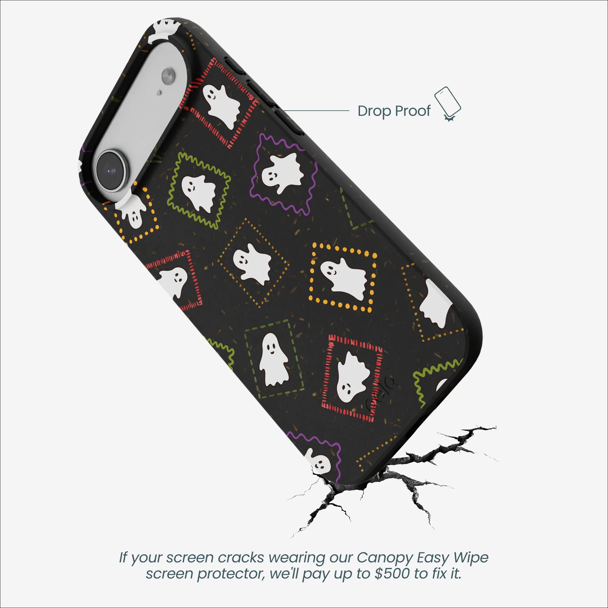 Black Ghost Stamps iPhone Air Case - Image 5