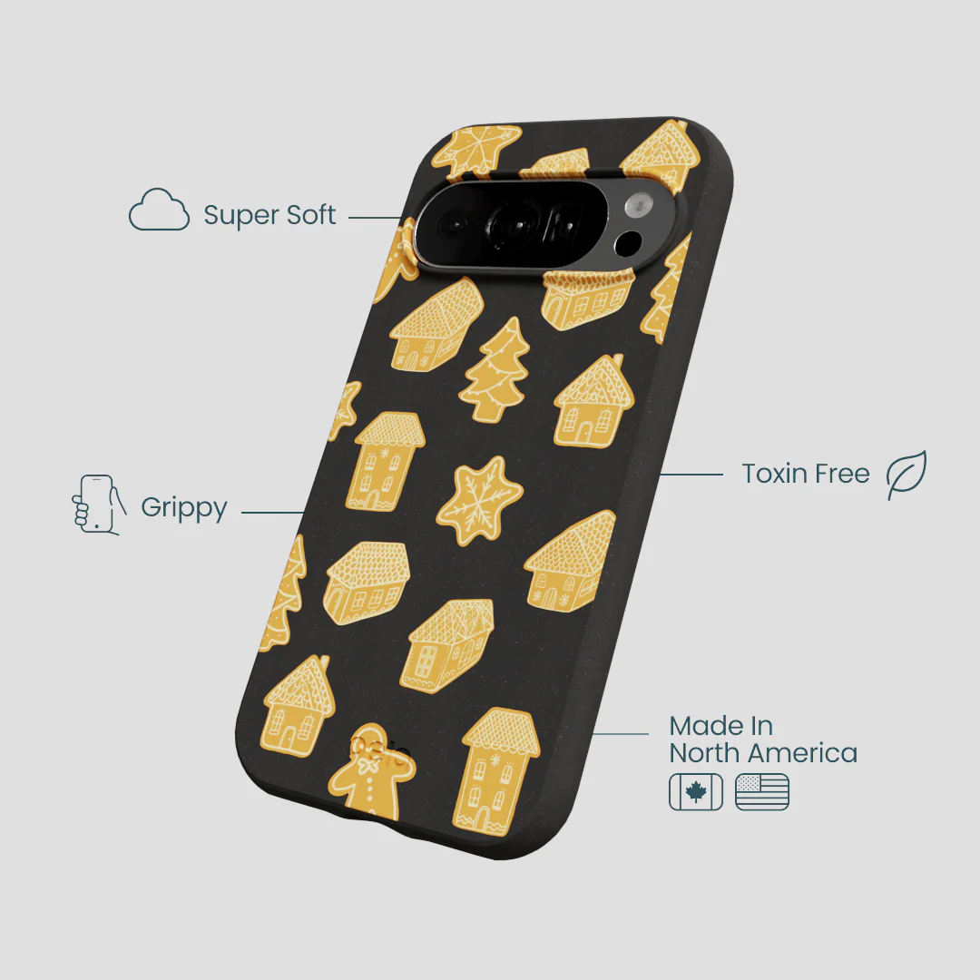 Black Gingerbread Dreams Google Pixel 10/10 Pro Case - Image 4