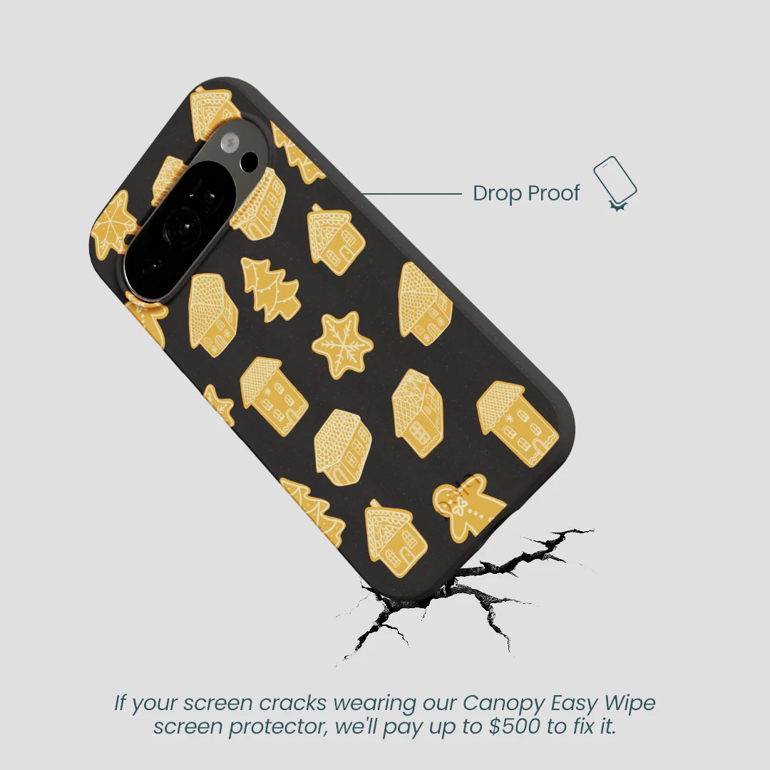 Black Gingerbread Dreams Google Pixel 10/10 Pro Case - Image 5