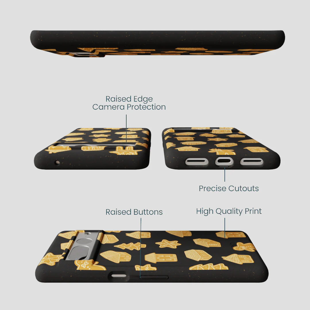Black Gingerbread Dreams Google Pixel 7 Pro Case - Image 3