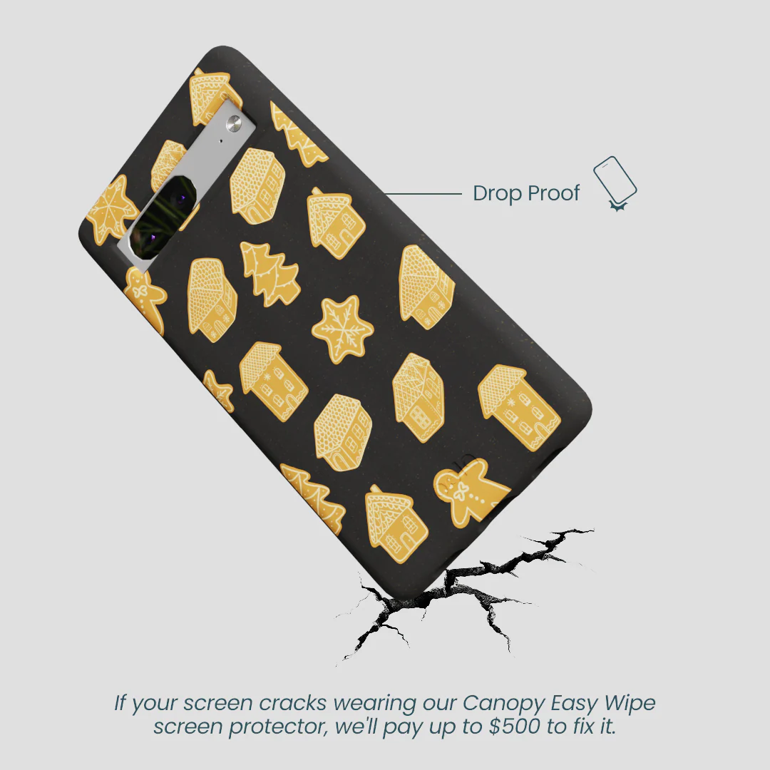 Black Gingerbread Dreams Google Pixel 7a Case - Image 5