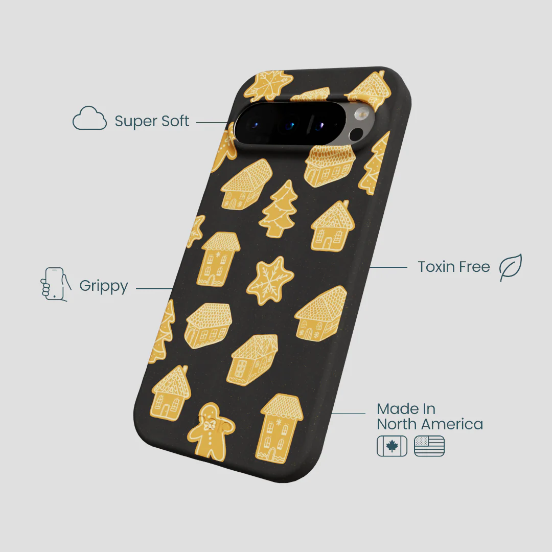Black Gingerbread Dreams Google Pixel 9/9 Pro Case - Image 4