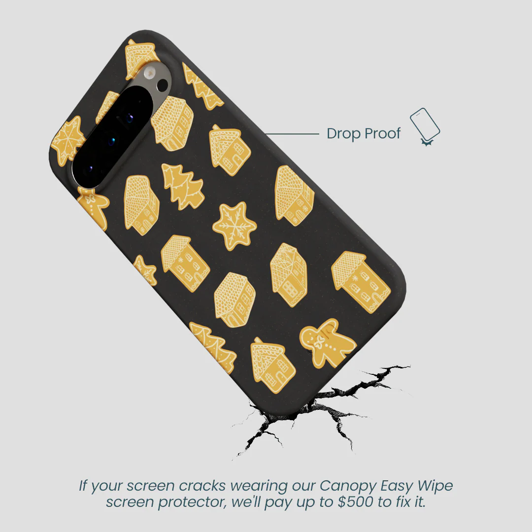 Black Gingerbread Dreams Google Pixel 9 Pro XL Case - Image 5