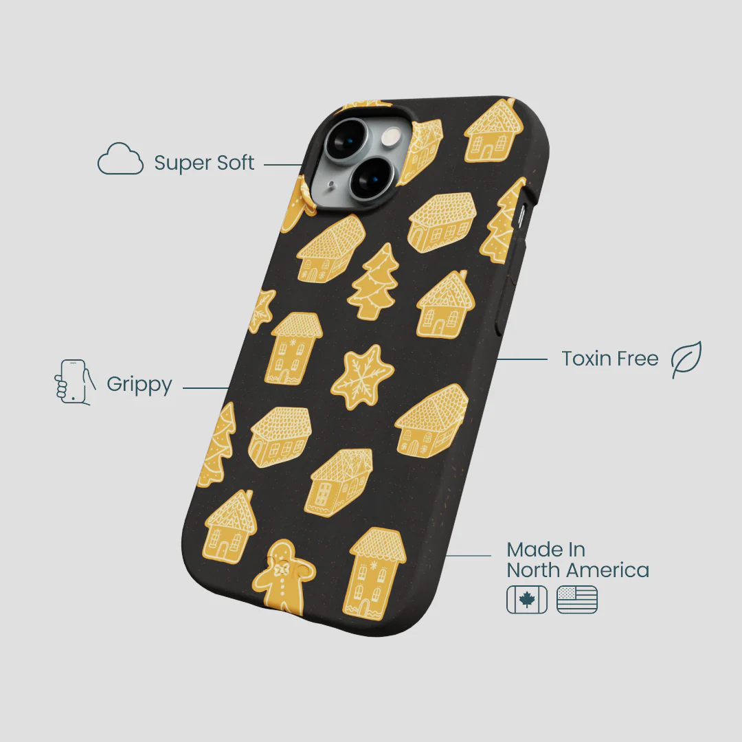 Black Gingerbread Dreams iPhone 14 Case - Image 4