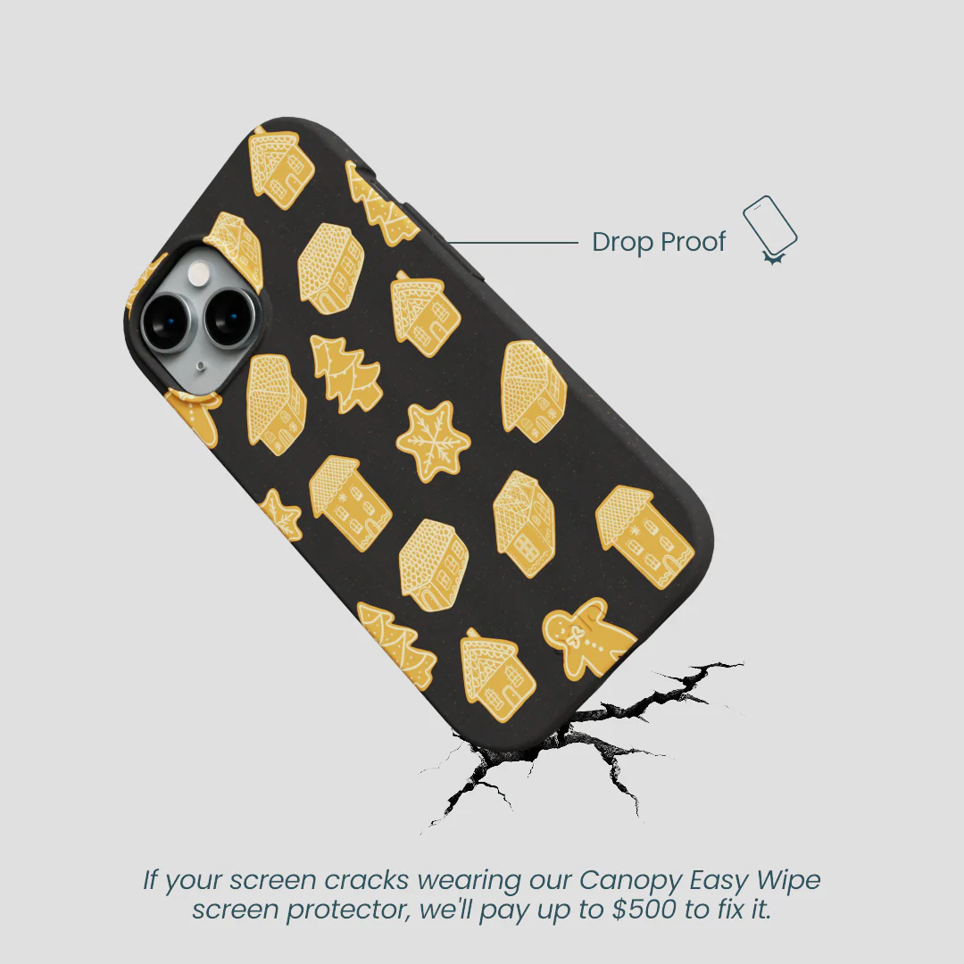 Black Gingerbread Dreams iPhone 14 Case - Image 5