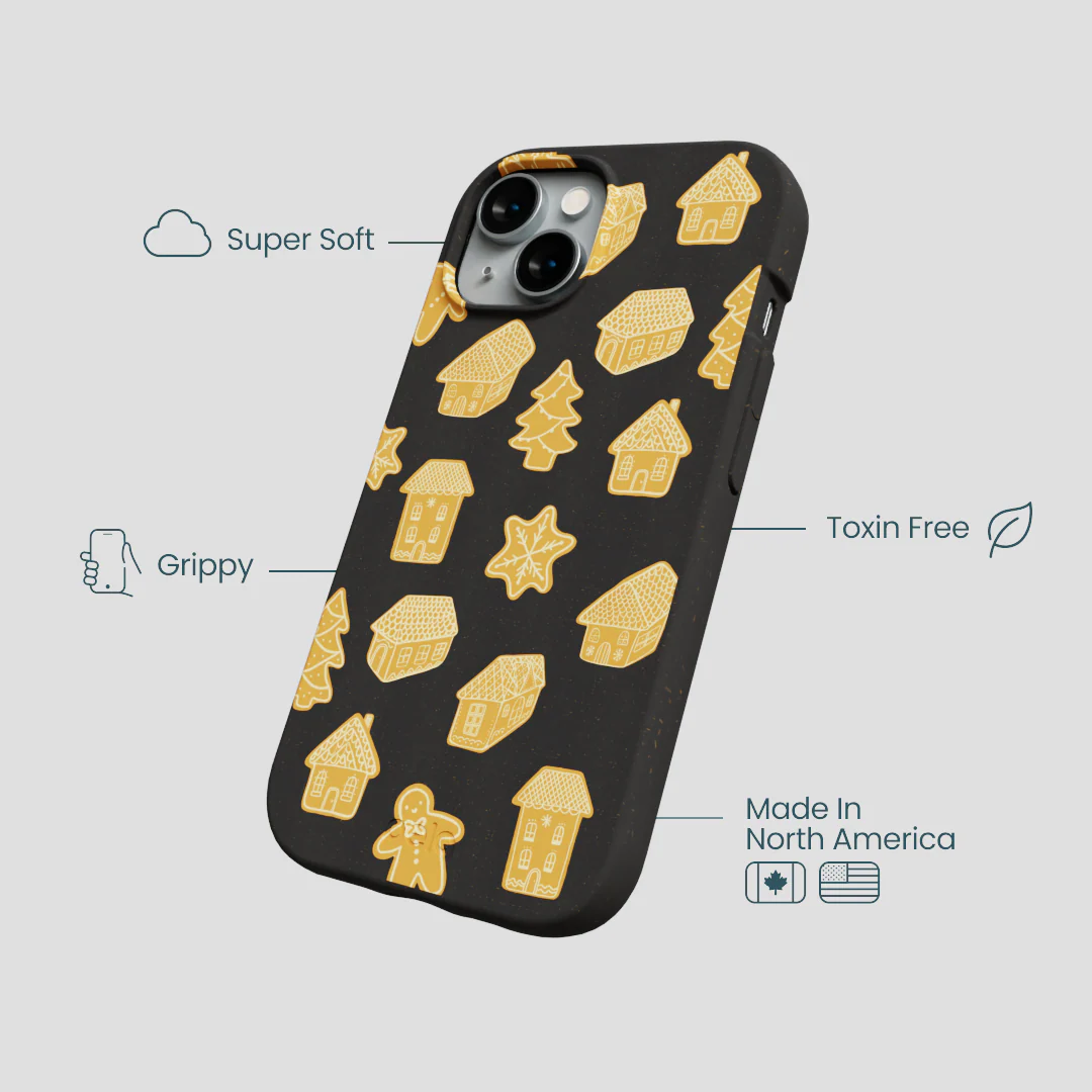 Black Gingerbread Dreams iPhone 15 Case - Image 4
