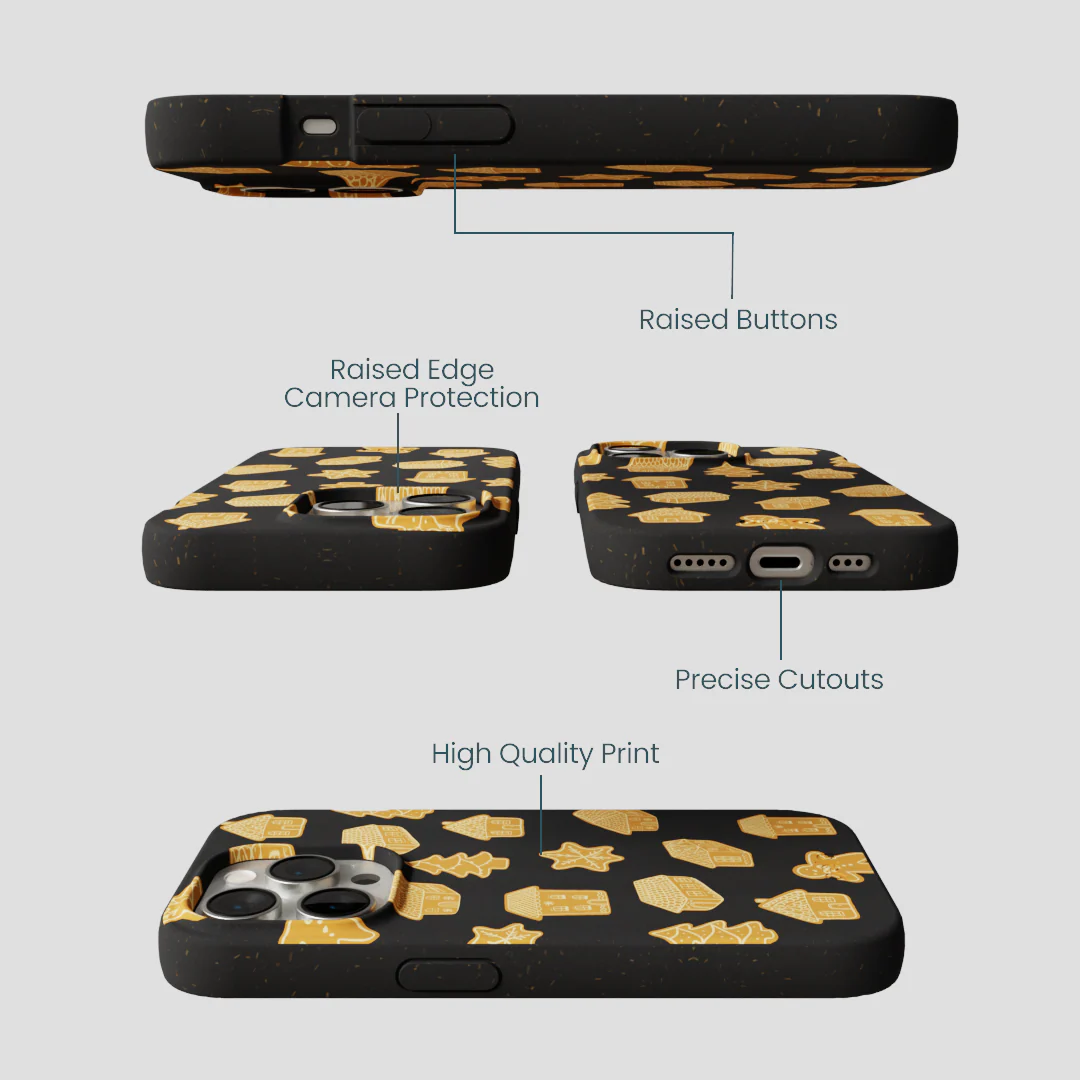 Black Gingerbread Dreams iPhone 15 Pro Case - Image 3