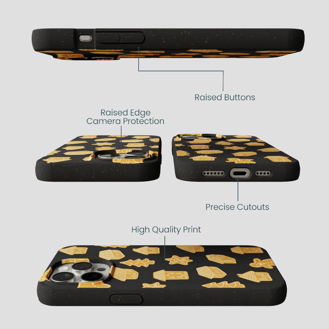 Black Gingerbread Dreams iPhone 15 Pro Max Case - Image 3