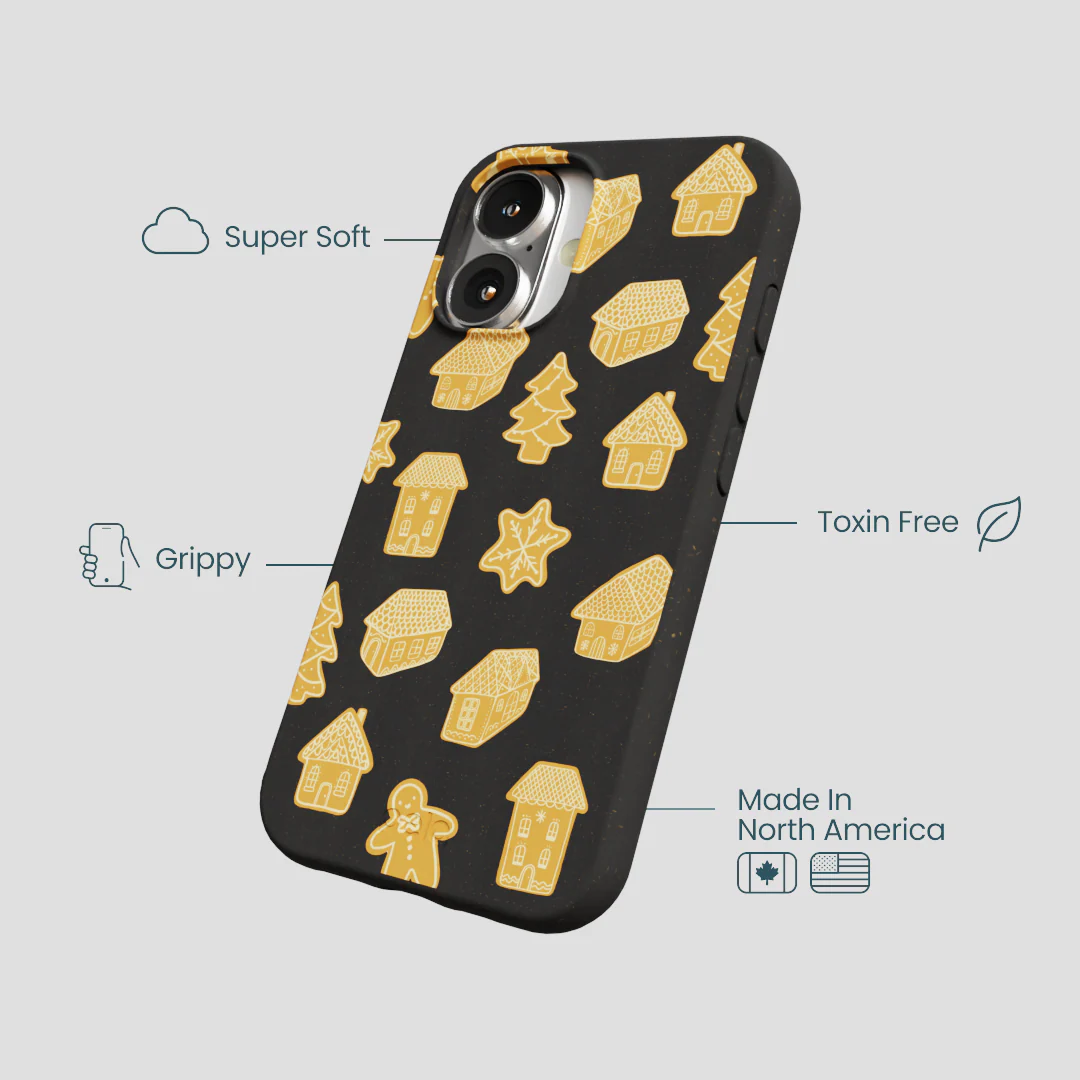 Black Gingerbread Dreams iPhone 16 Case - Image 4