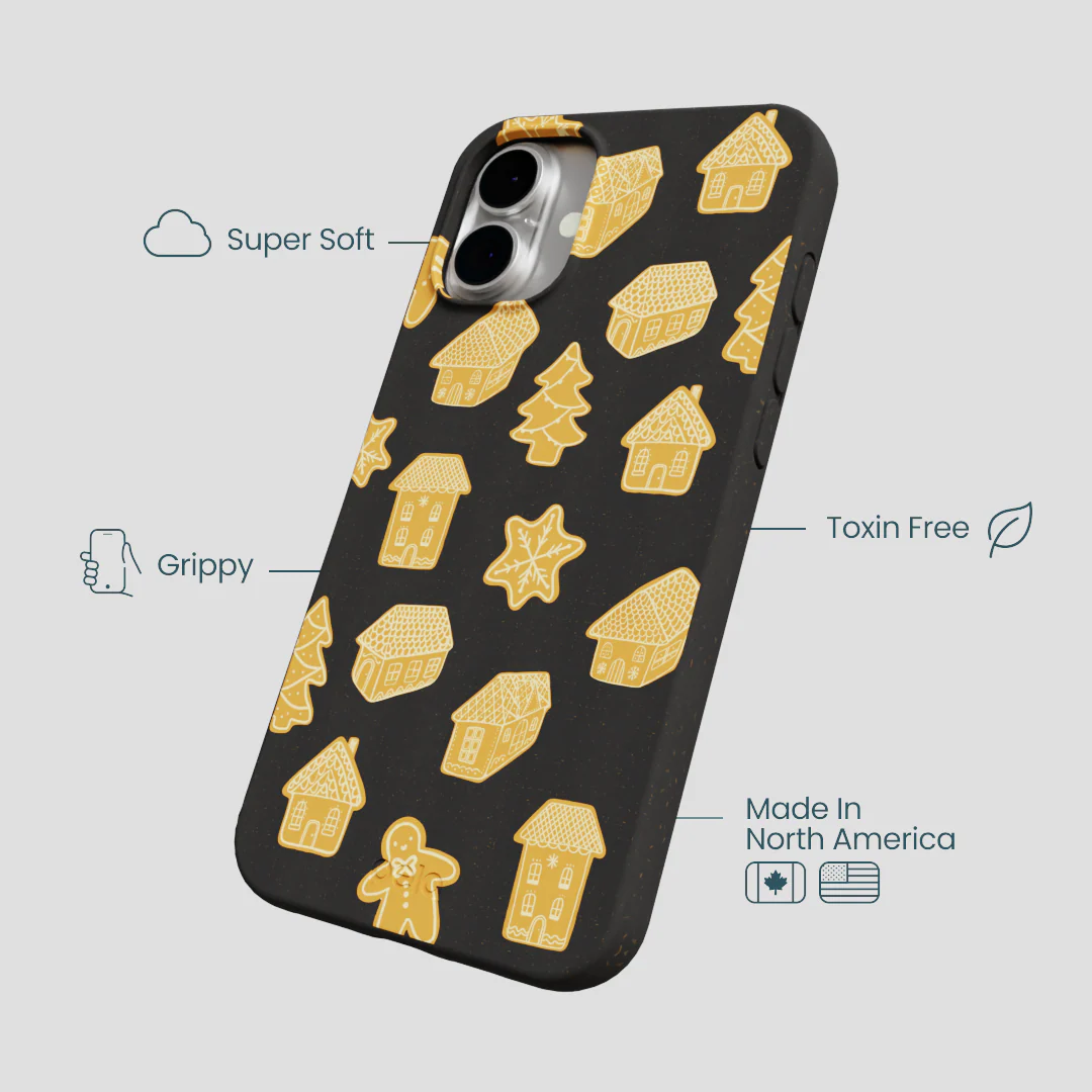 Black Gingerbread Dreams iPhone 16 Plus Case - Image 4