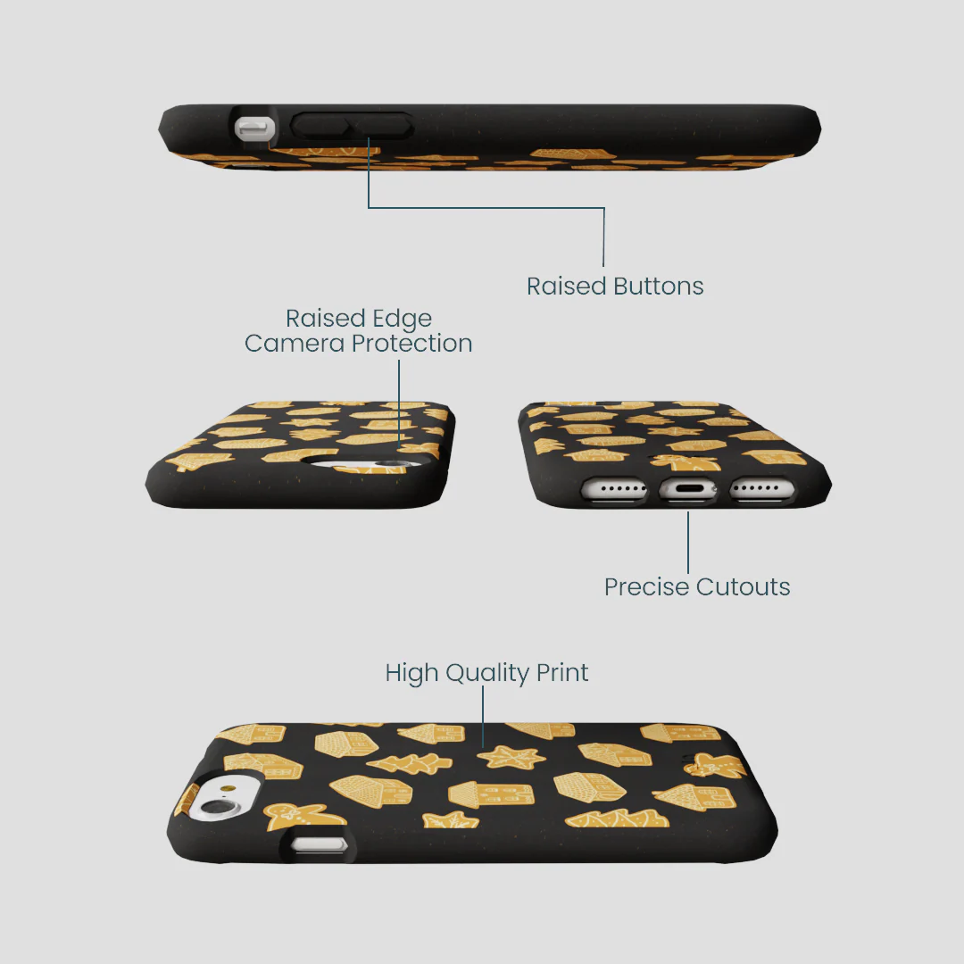 Black Gingerbread Dreams iPhone 6/6s/7/8/SE Case - Image 3