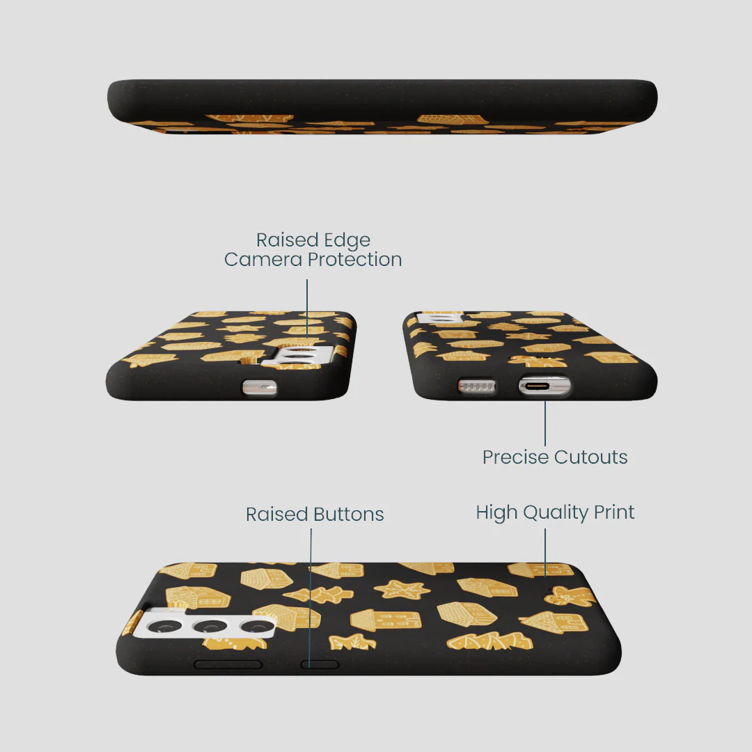 Black Gingerbread Dreams Samsung Galaxy S21 Case - Image 3