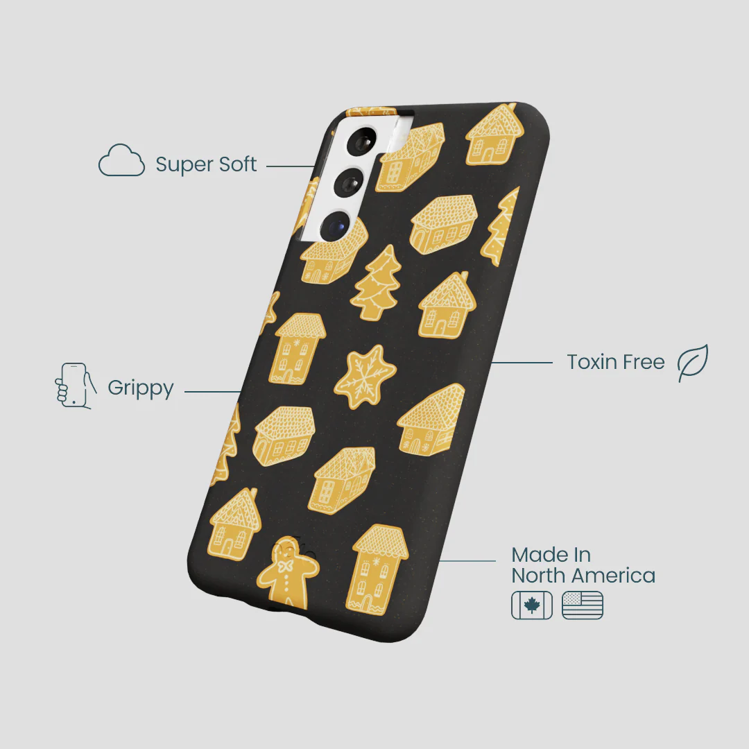 Black Gingerbread Dreams Samsung Galaxy S21 Case - Image 4