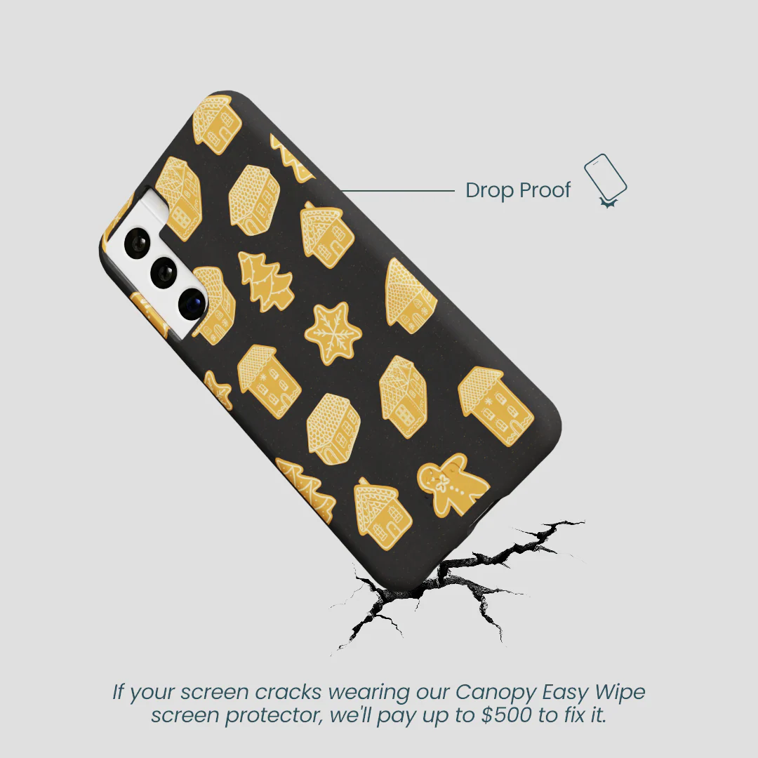Black Gingerbread Dreams Samsung Galaxy S22 Case - Image 5