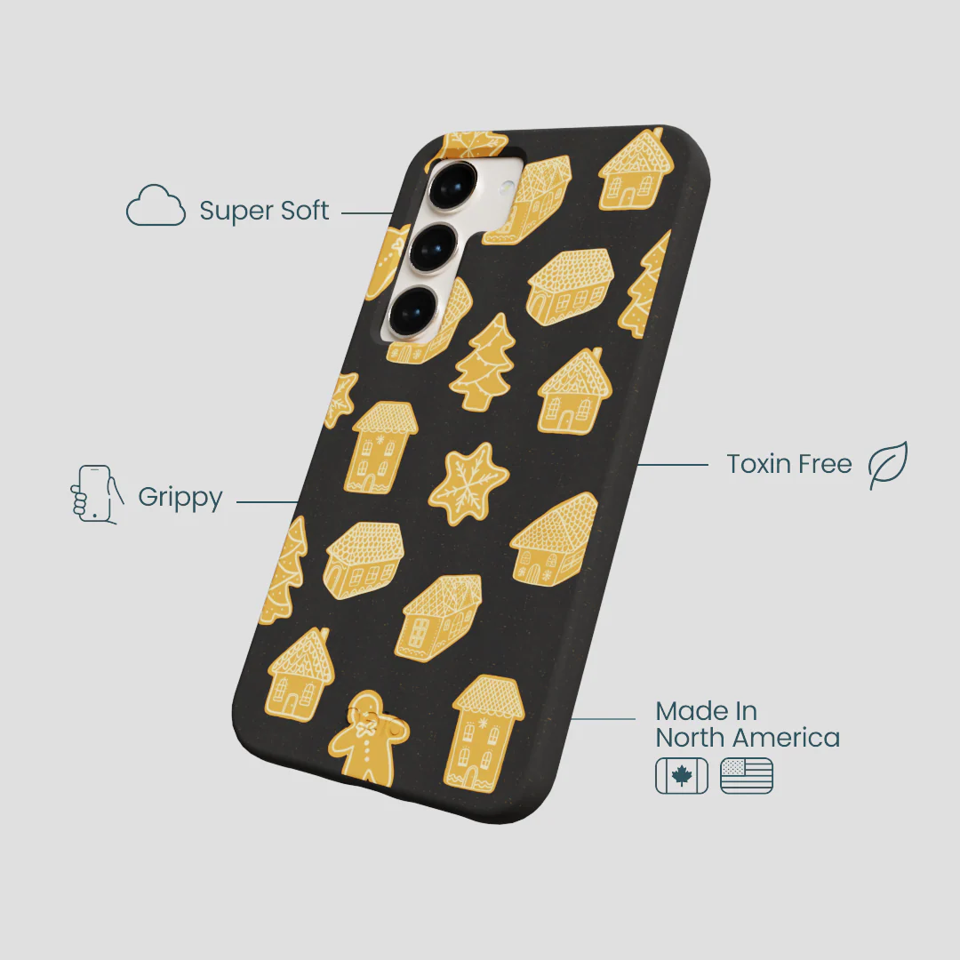 Black Gingerbread Dreams Samsung Galaxy S24 Case - Image 4
