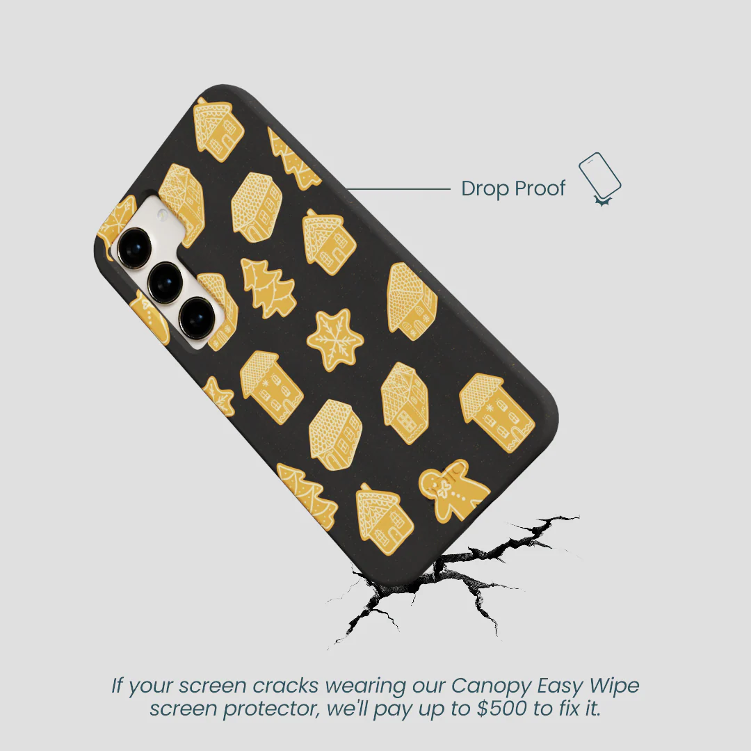 Black Gingerbread Dreams Samsung Galaxy S24 Case - Image 5