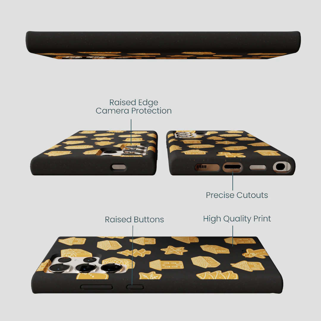 Black Gingerbread Dreams Samsung Galaxy S24 Ultra Case - Image 3