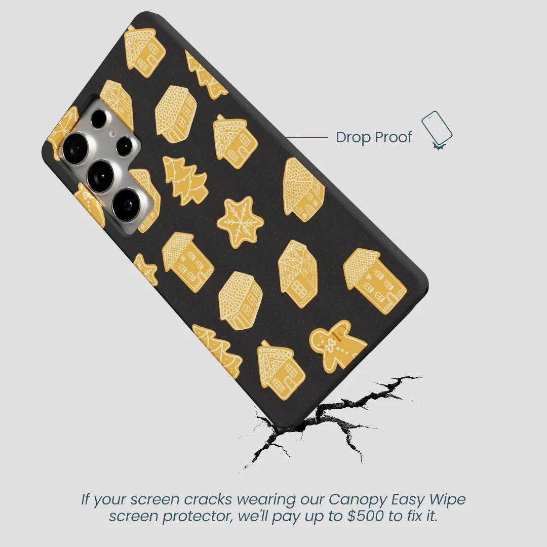 Black Gingerbread Dreams Samsung Galaxy S25 Ultra Case - Image 5