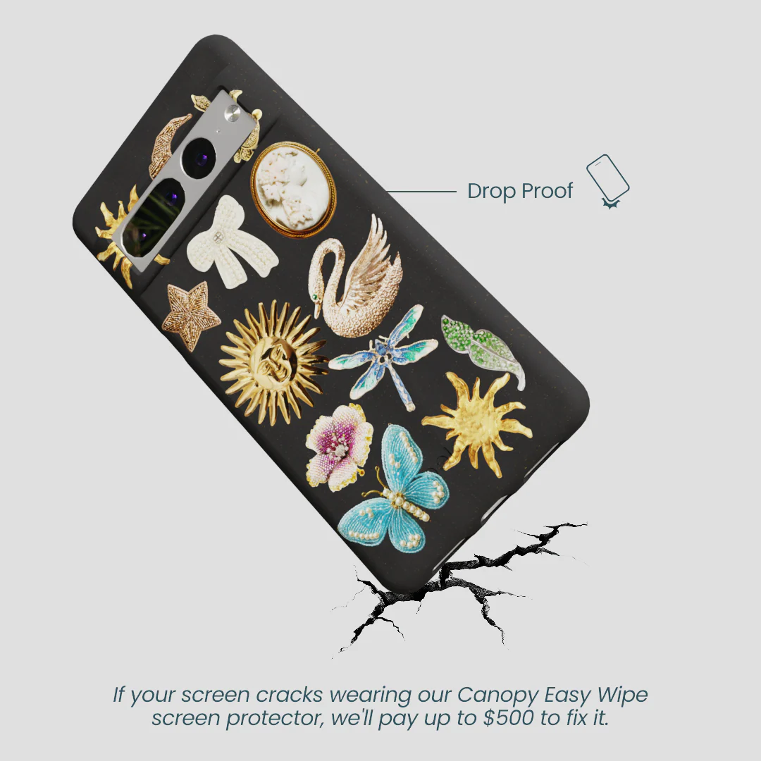 Black Heirloom Collage Google Pixel 7 Pro Case - Image 5