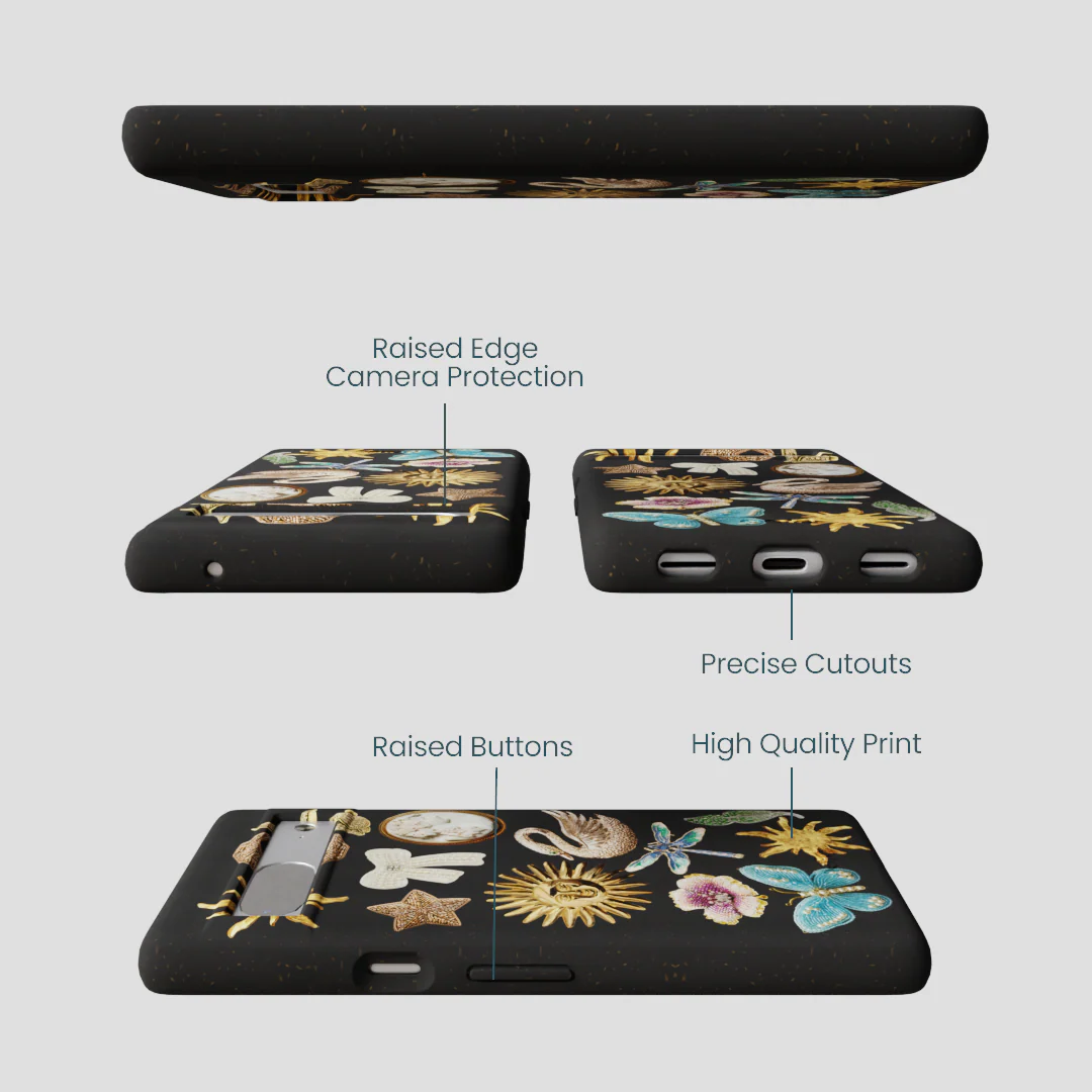 Black Heirloom Collage Google Pixel 7a Case - Image 3