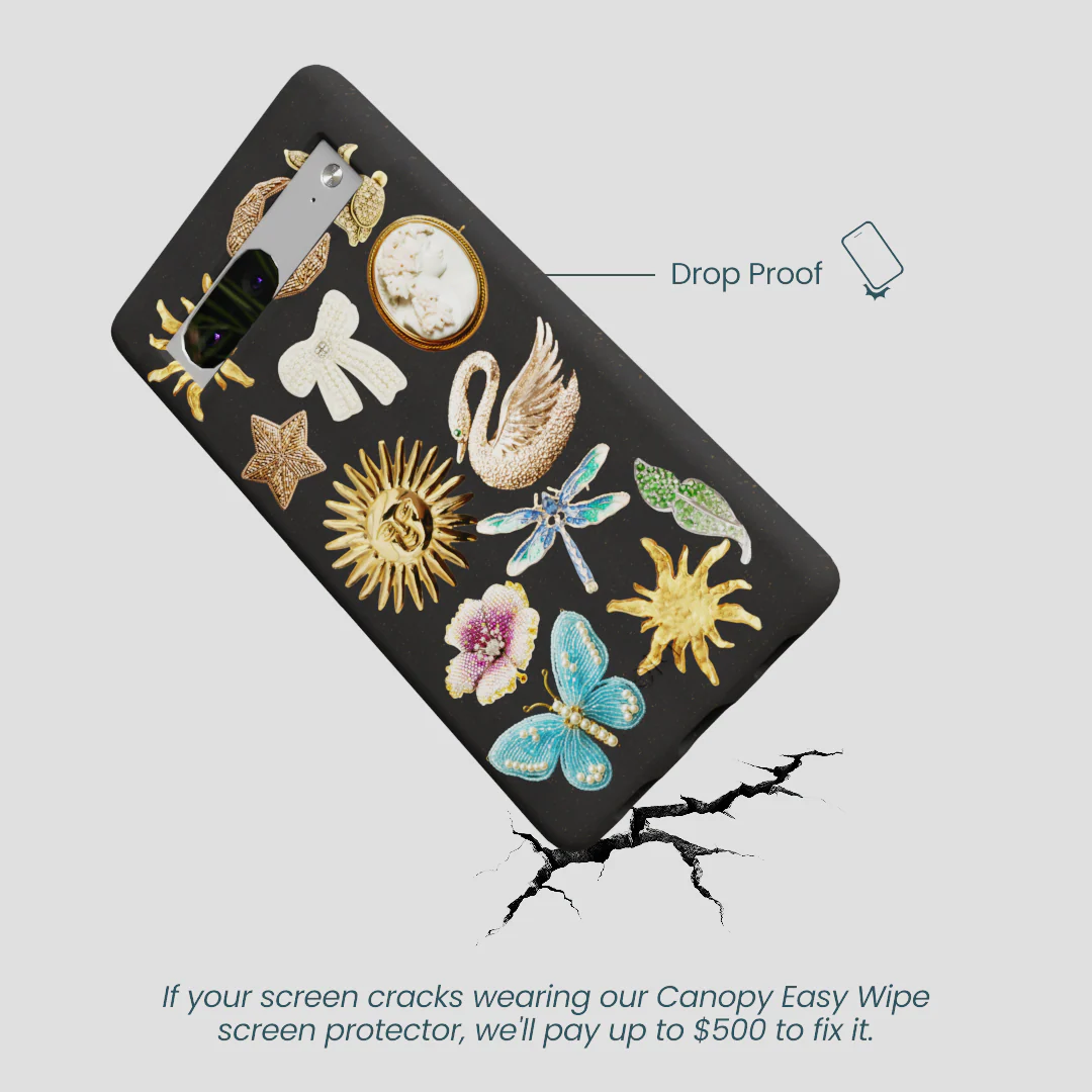 Black Heirloom Collage Google Pixel 7a Case - Image 5