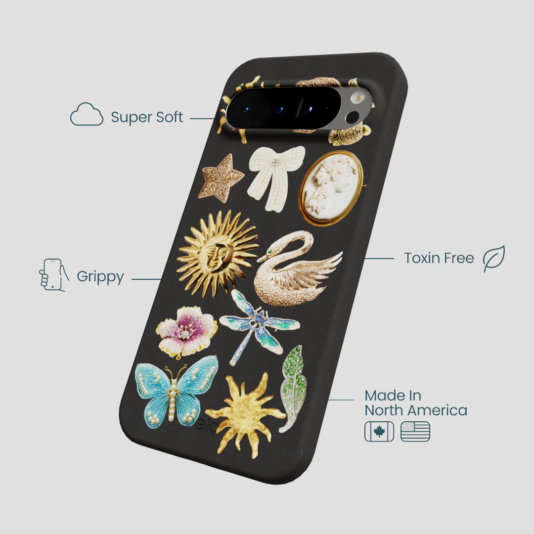 Black Heirloom Collage Google Pixel 9 Pro XL Case - Image 4