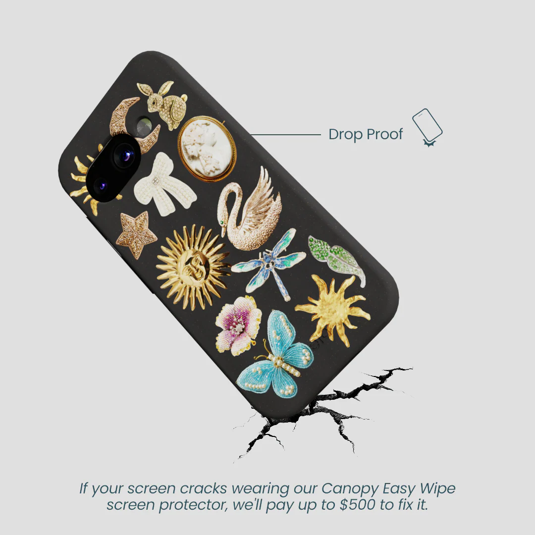 Black Heirloom Collage Google Pixel 9a Case - Image 5