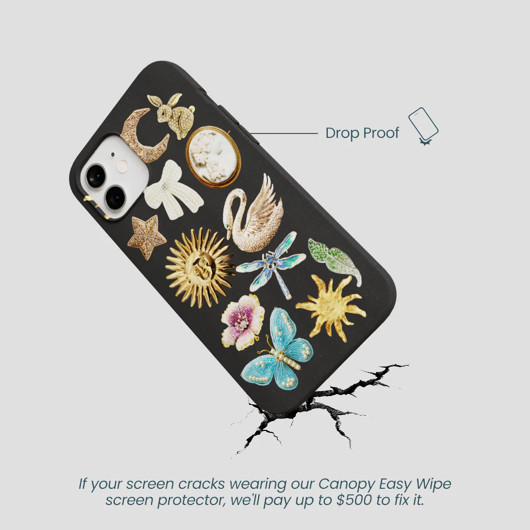 Black Heirloom Collage iPhone 12/ iPhone 12 Pro Case - Image 4