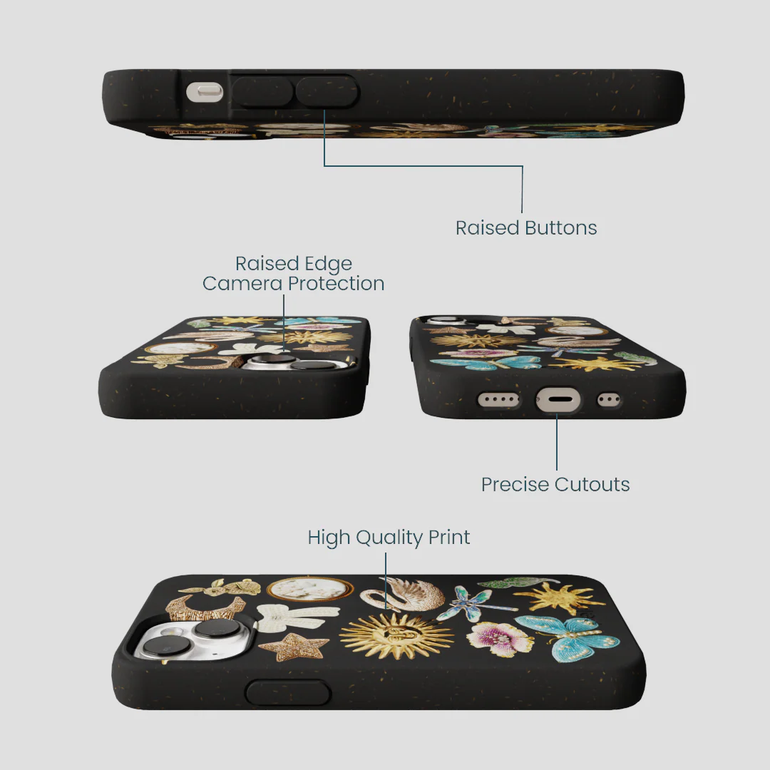 Black Heirloom Collage iPhone 13 Case - Image 3