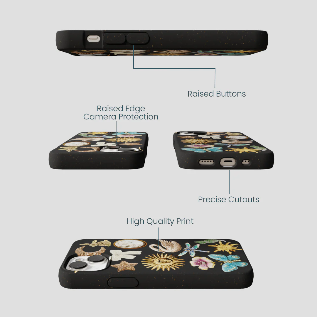 Black Heirloom Collage iPhone 13 Mini Case - Image 3