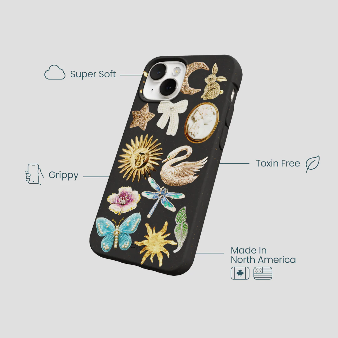 Black Heirloom Collage iPhone 13 Mini Case - Image 4