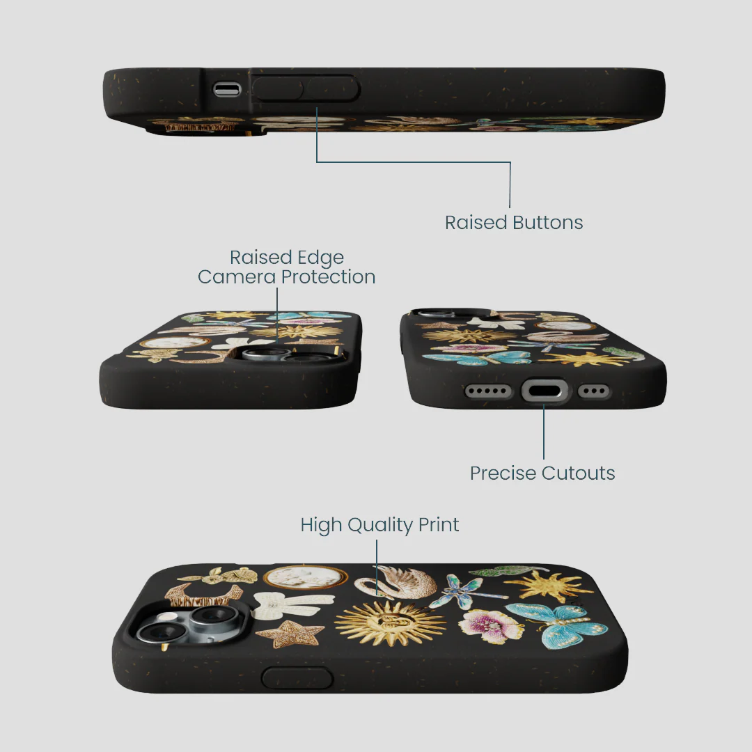 Black Heirloom Collage iPhone 14 Case - Image 3