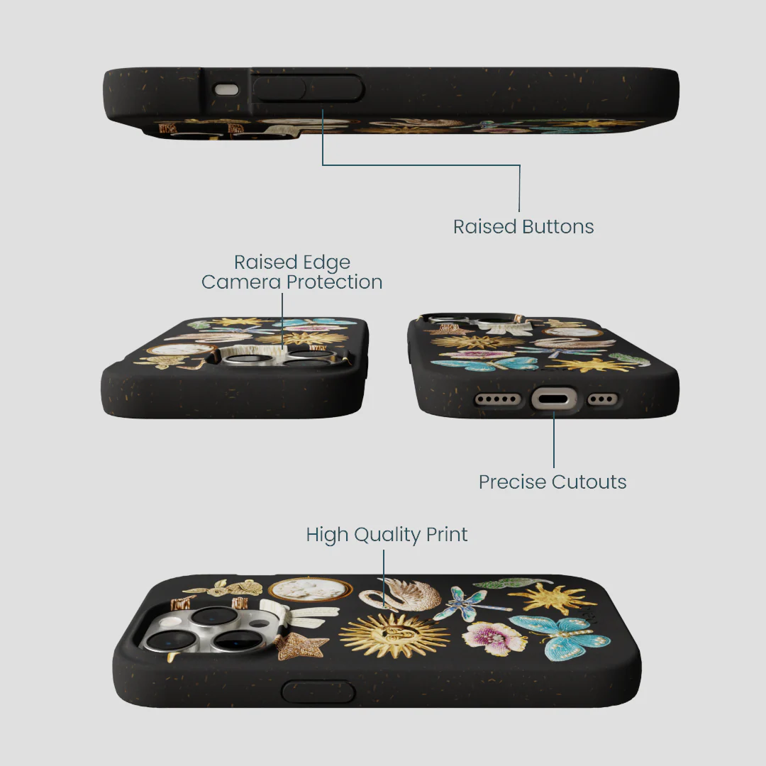 Black Heirloom Collage iPhone 14 Pro Case - Image 3
