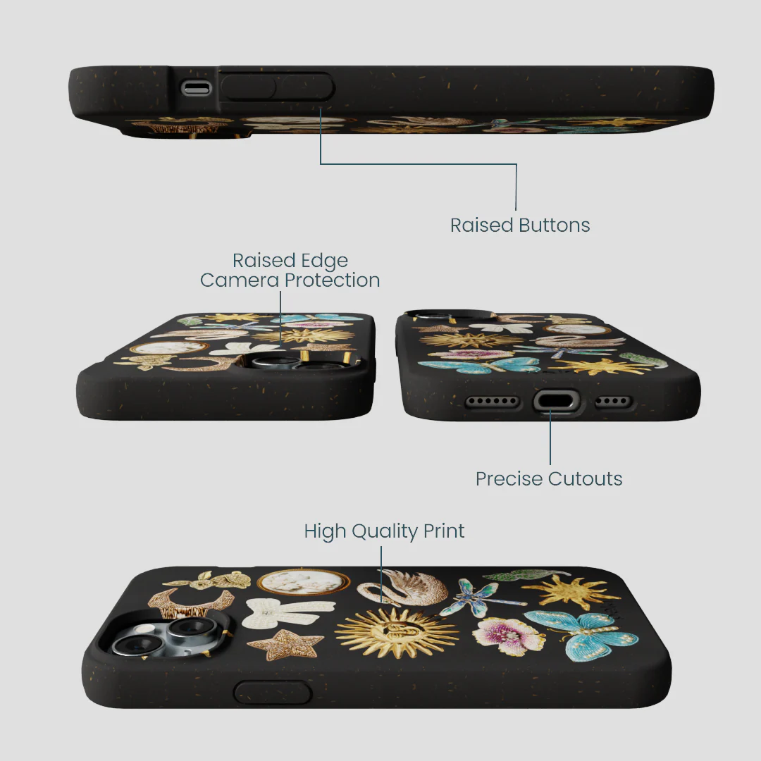 Black Heirloom Collage iPhone 15 Plus Case - Image 3