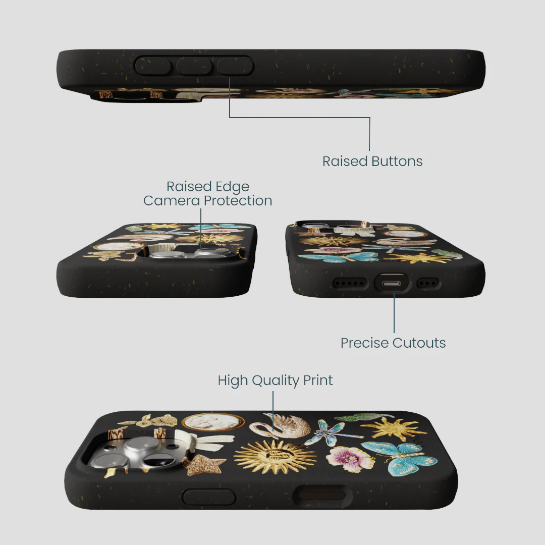 Black Heirloom Collage iPhone 16 Pro Case - Image 3
