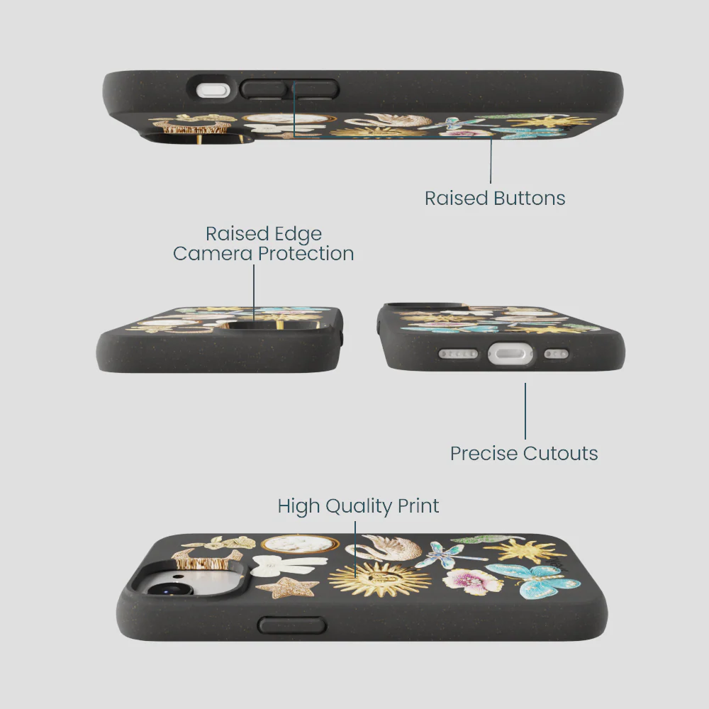 Black Heirloom Collage iPhone 16e/17e Case - Image 3