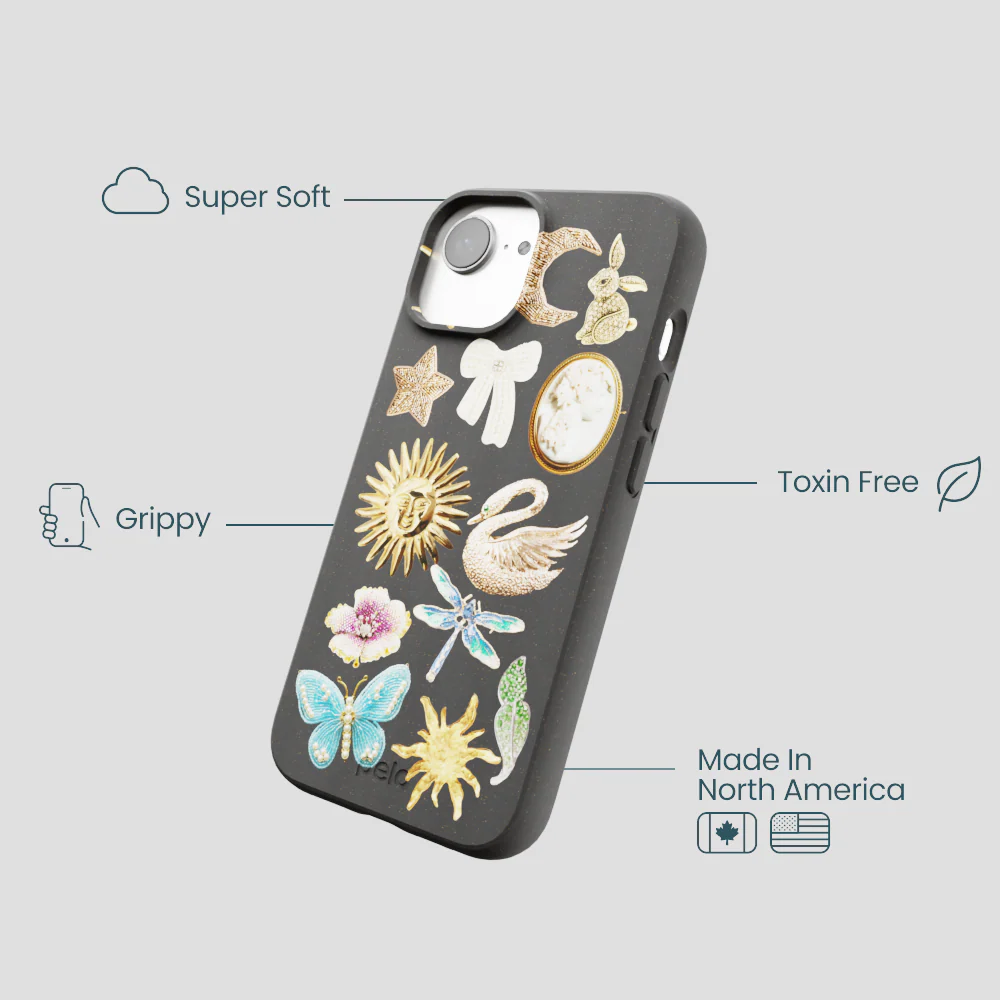 Black Heirloom Collage iPhone 16e/17e Case - Image 4