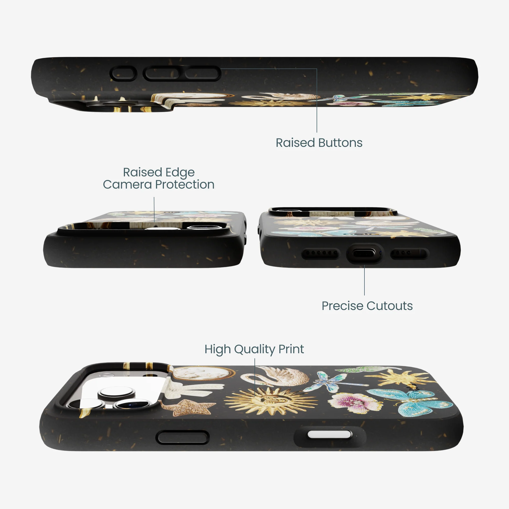 Black Heirloom Collage iPhone 17 Pro Max Case - Image 3