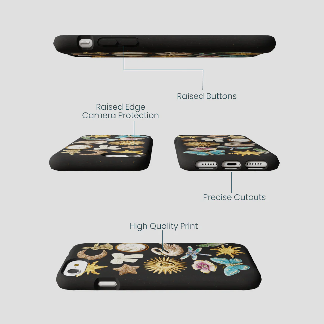 Black Heirloom Collage iPhone 6/6s/7/8/SE Case - Image 2