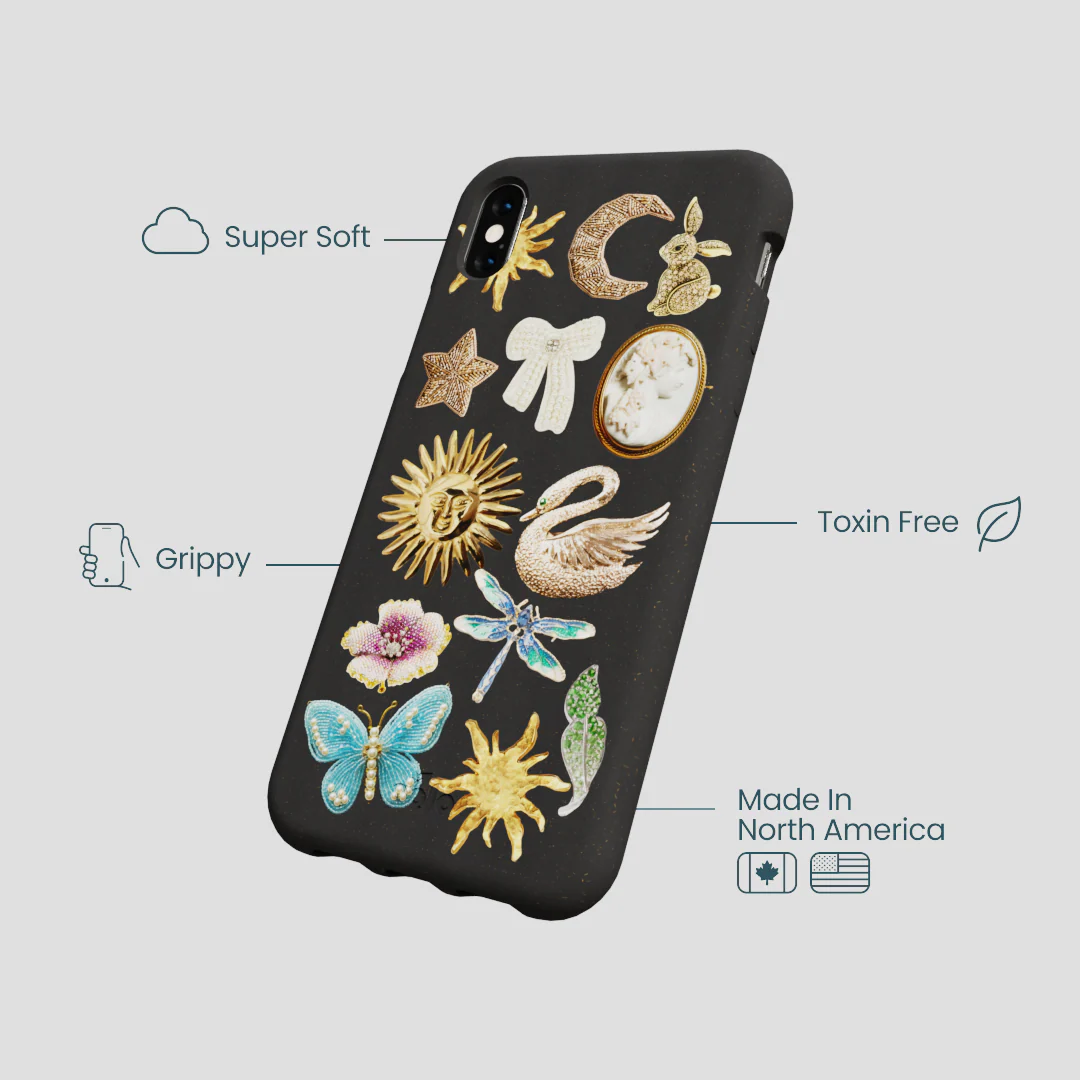 Black Heirloom Collage iPhone XR Case - Image 3