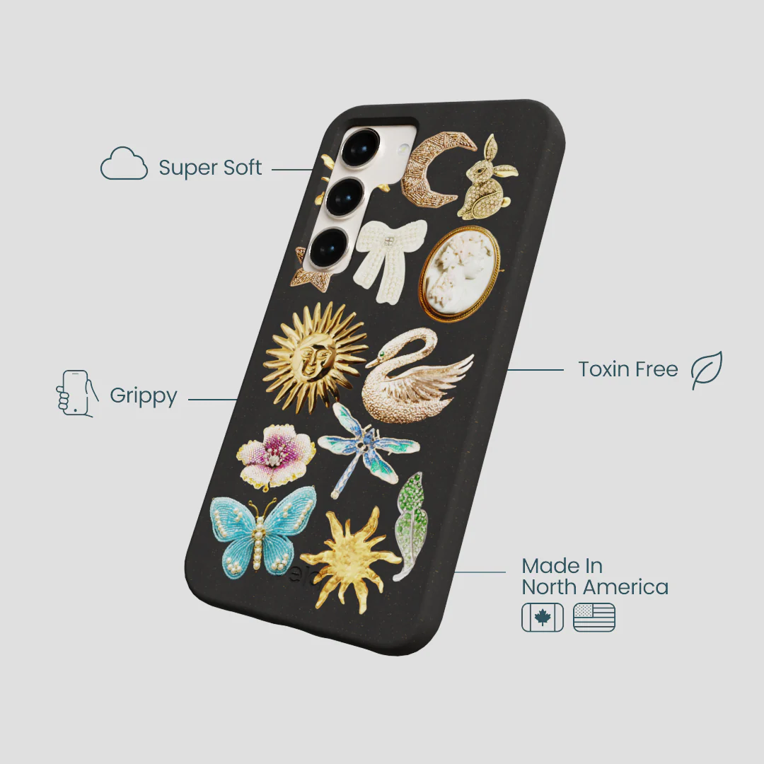 Black Heirloom Collage Samsung Galaxy S23 Case - Image 4