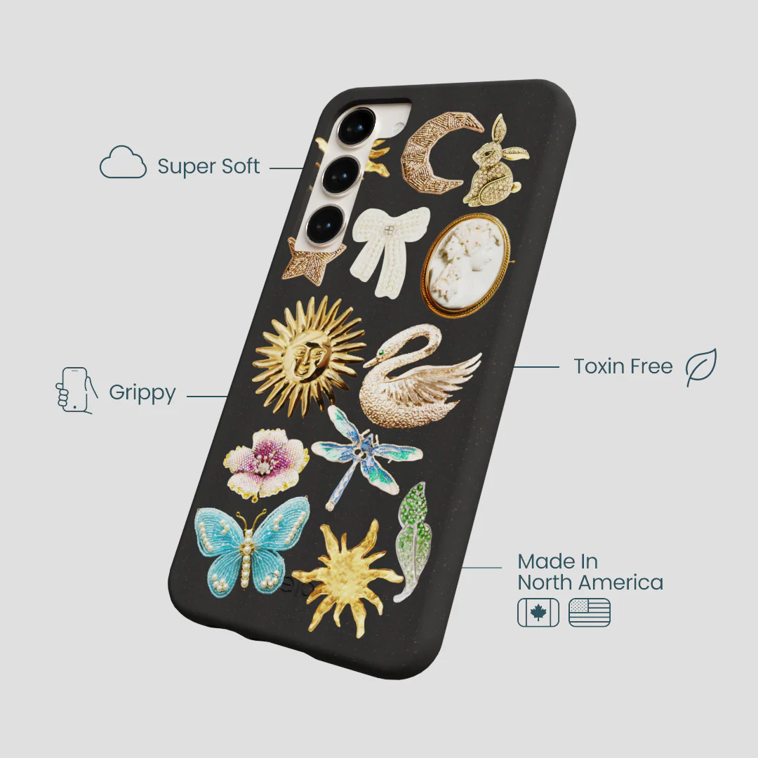 Black Heirloom Collage Samsung Galaxy S23+(Plus) Case - Image 4