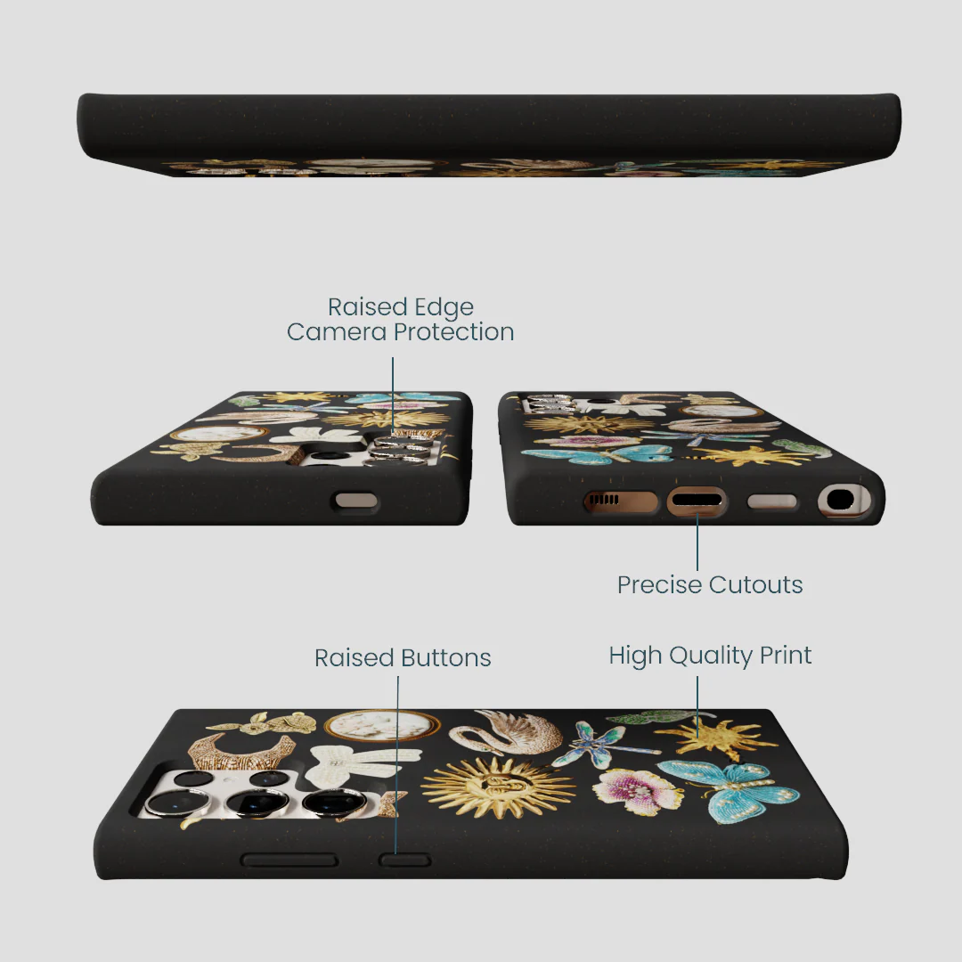 Black Heirloom Collage Samsung Galaxy S24 Ultra Case - Image 3