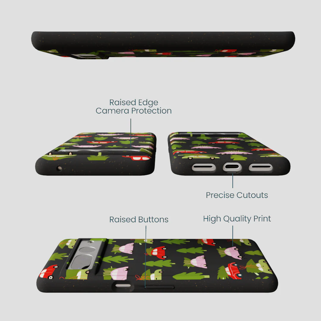 Black Holiday Caravan Google Pixel 7 Pro Case - Image 3